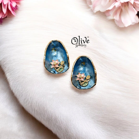 Enamel Earrings - 92