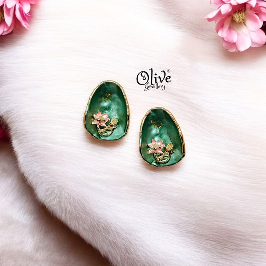Enamel Earrings - 92