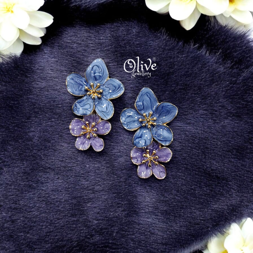 Enamel Earrings - 97