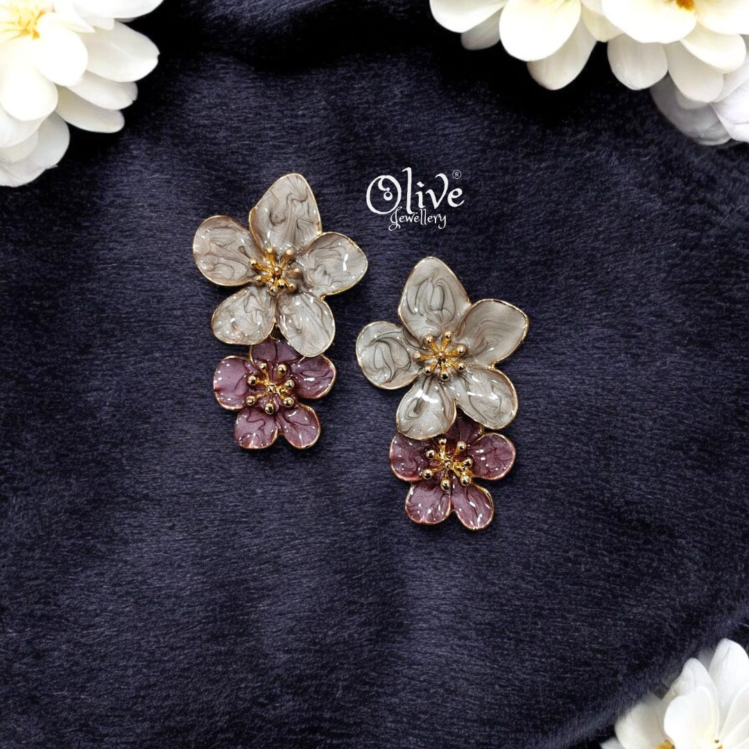Enamel Earrings - 97