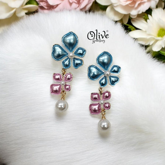 Enamel Earrings - 105