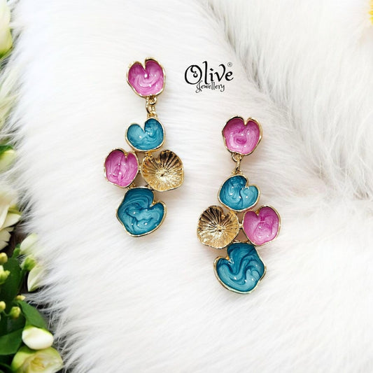 Enamel Earrings - 113