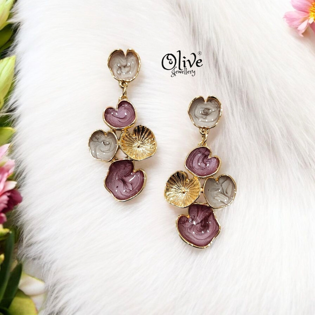 Enamel Earrings - 113