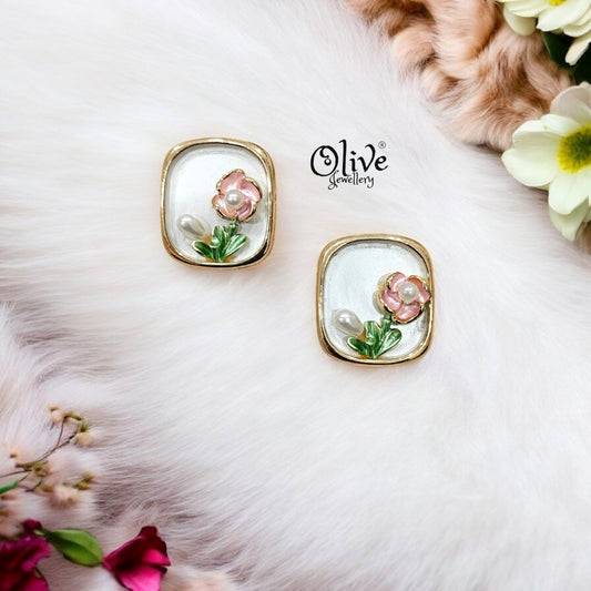 Enamel Earrings - 125