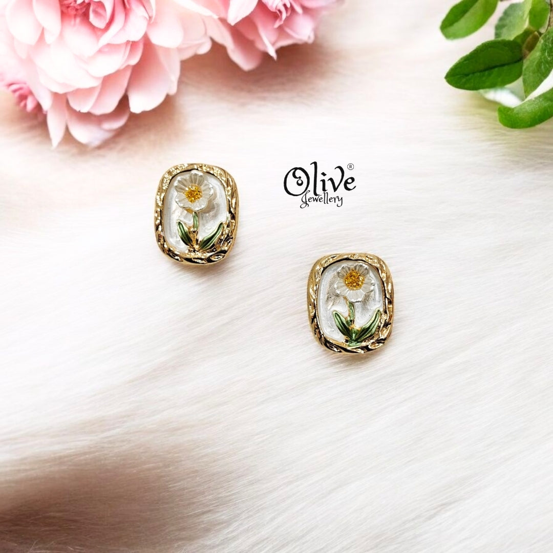 Enamel Earrings - 134