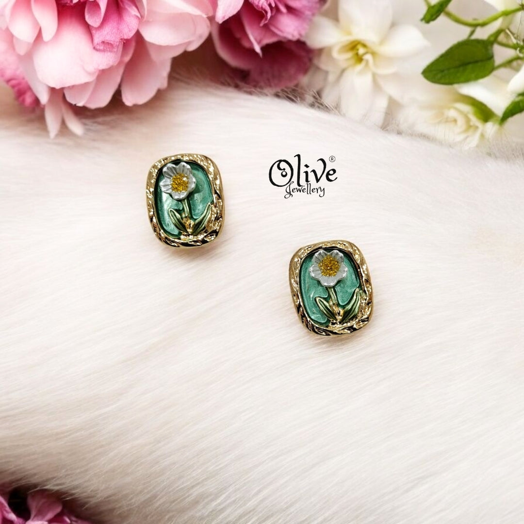 Enamel Earrings - 134