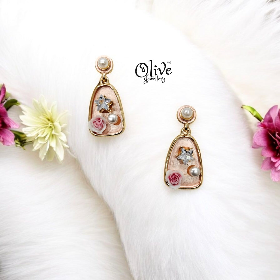 Enamel Earrings - 143