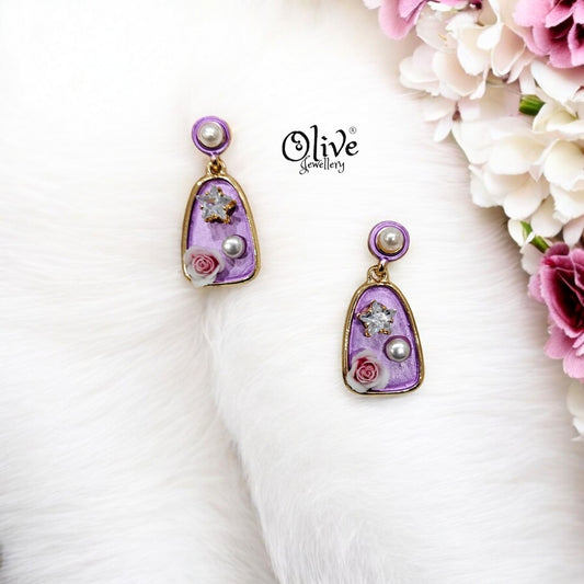 Enamel Earrings - 143