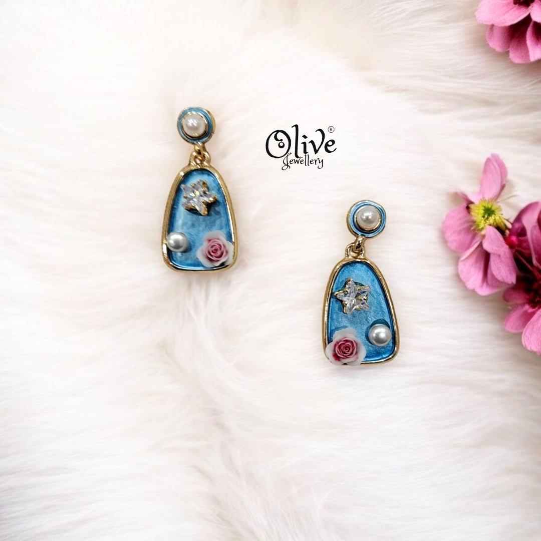 Enamel Earrings - 143