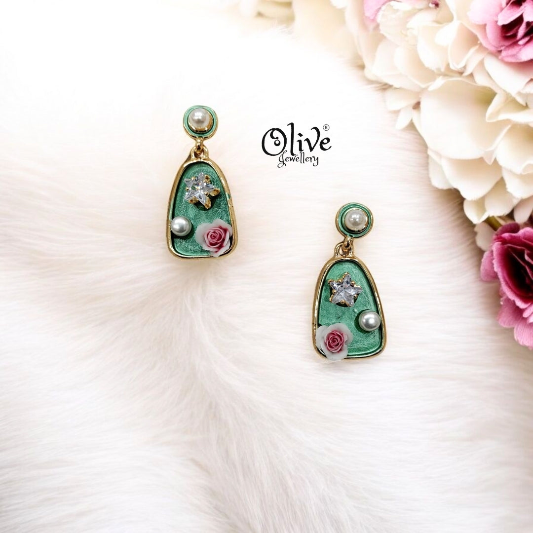 Enamel Earrings - 143