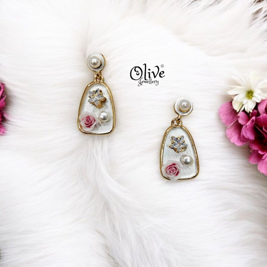 Enamel Earrings - 143