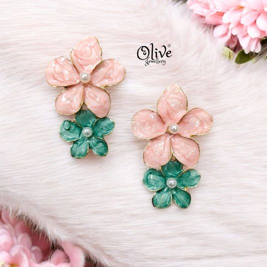Enamel Earrings - 148