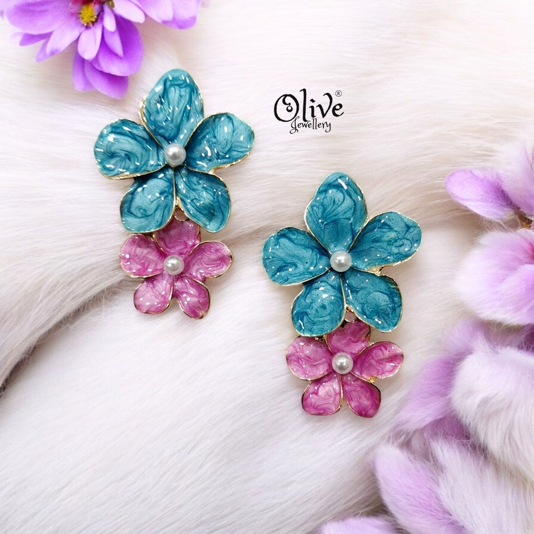 Enamel Earrings - 148