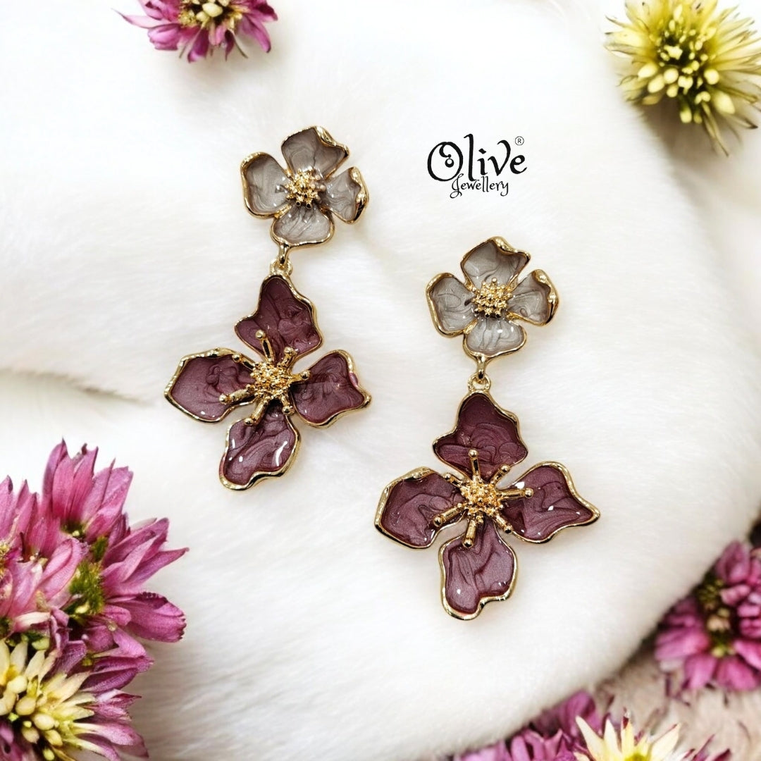 Enamel Earrings - 157