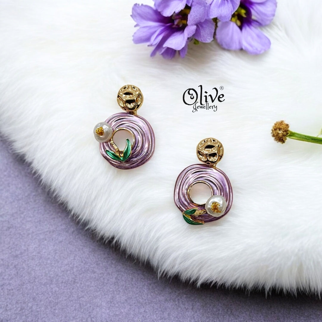 Enamel Earrings - 161