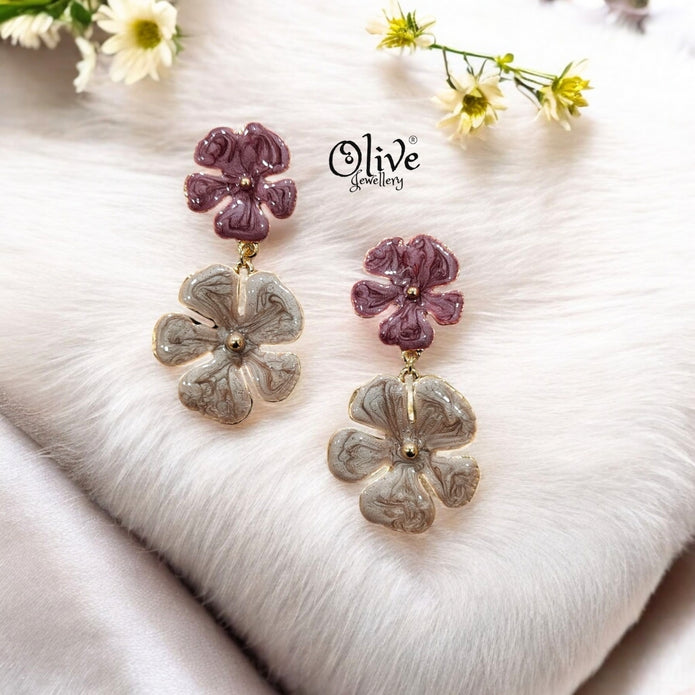 Enamel Earrings - 166