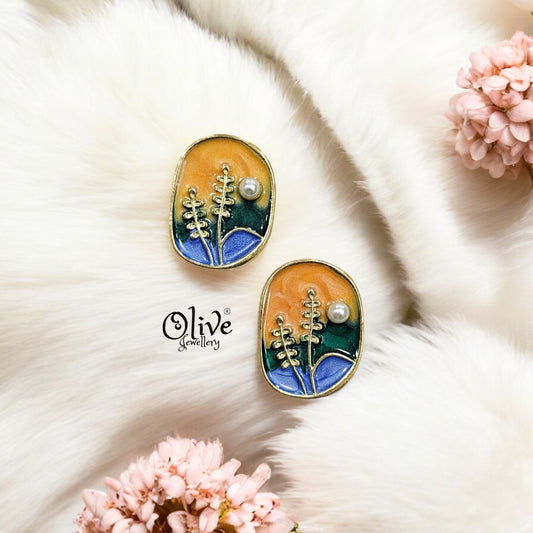 Enamel Earrings - 170