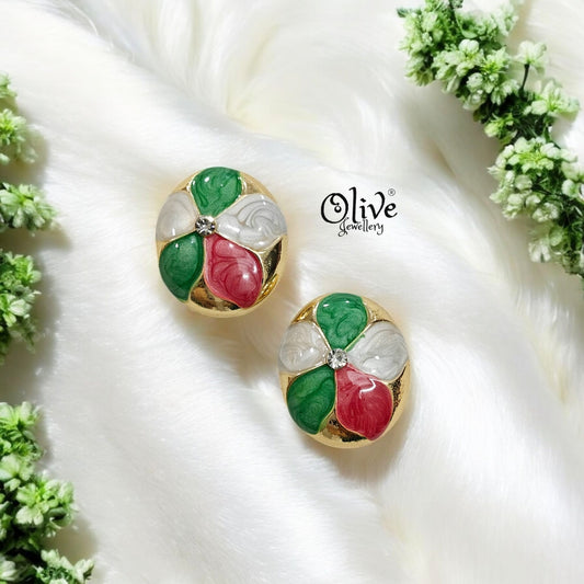 Enamel Earrings - 173