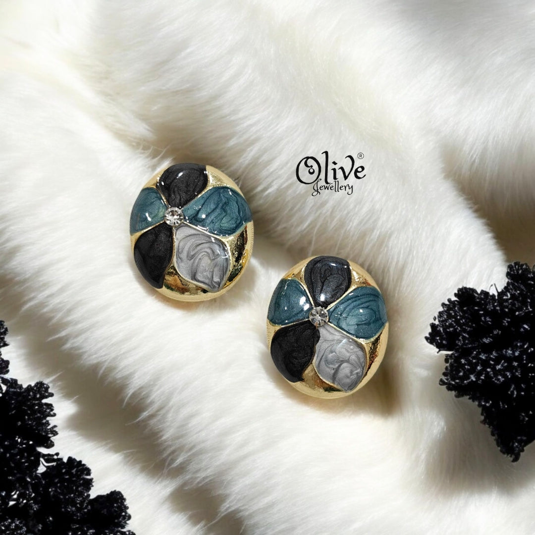 Enamel Earrings - 173