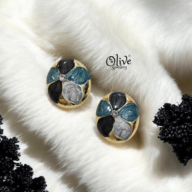 Enamel Earrings - 173