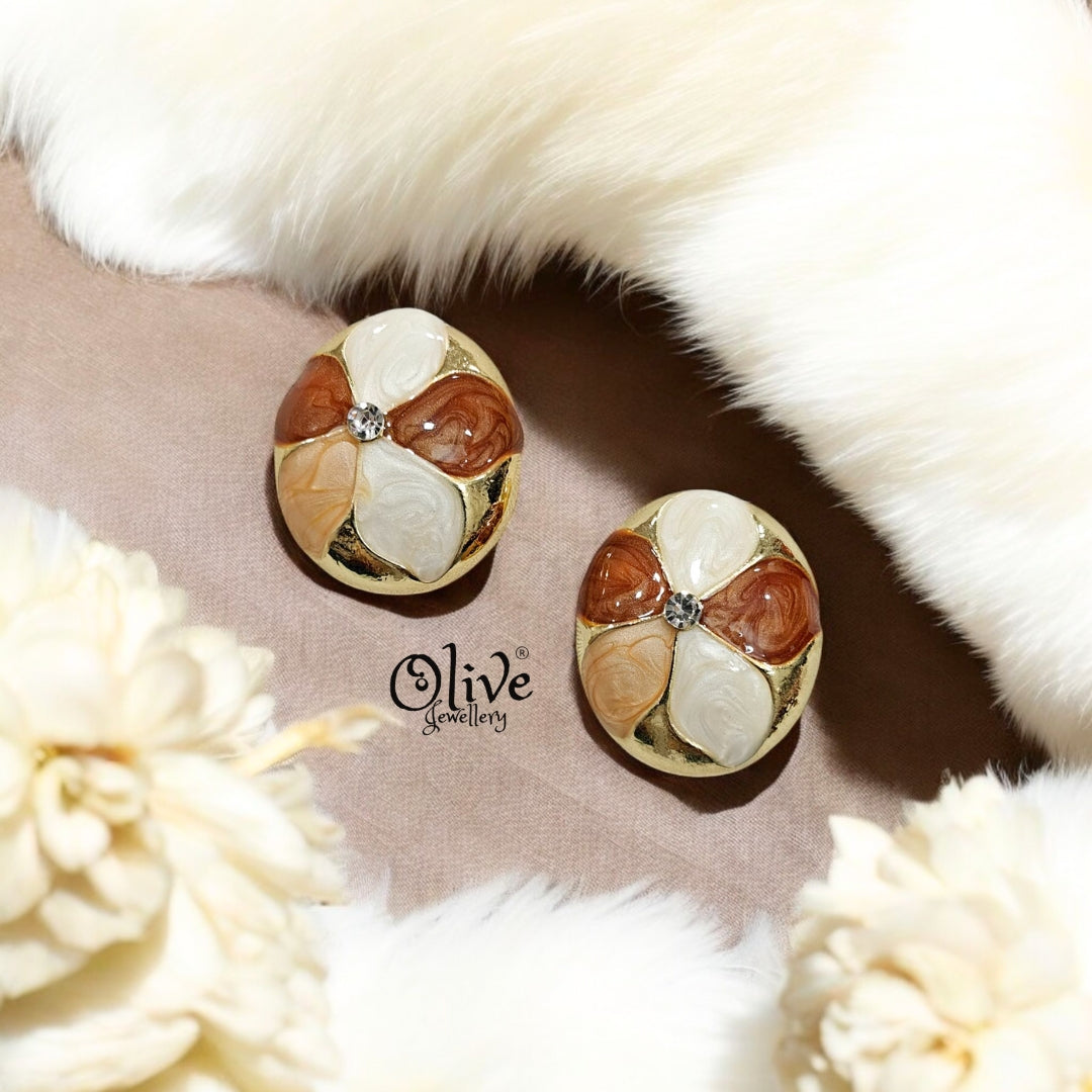 Enamel Earrings - 173