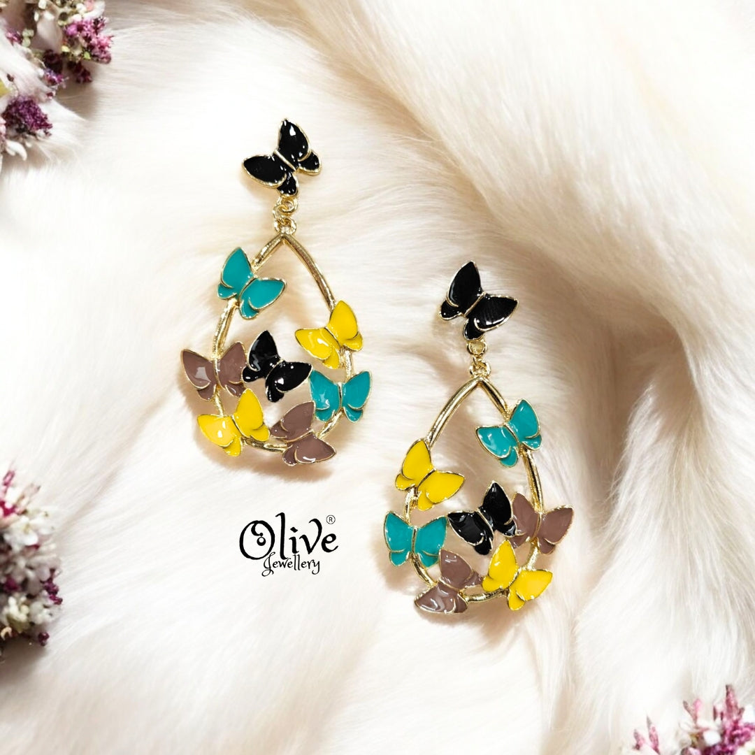 Enamel Earrings - 179