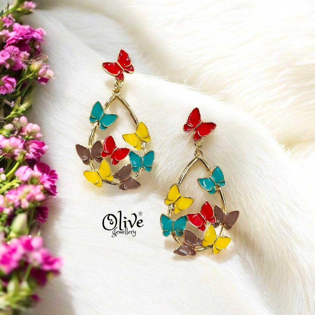 Enamel Earrings - 179