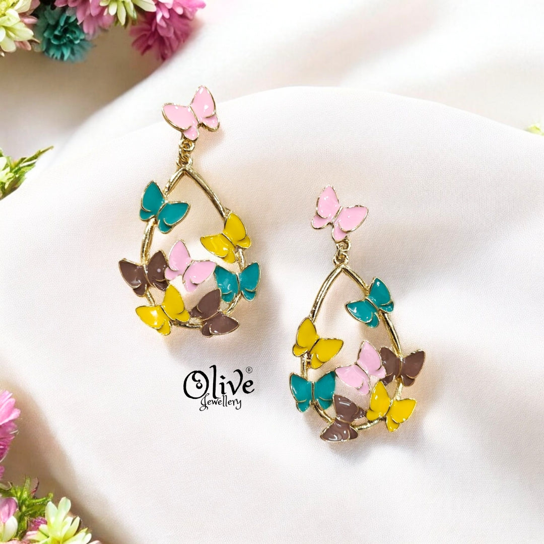 Enamel Earrings - 179