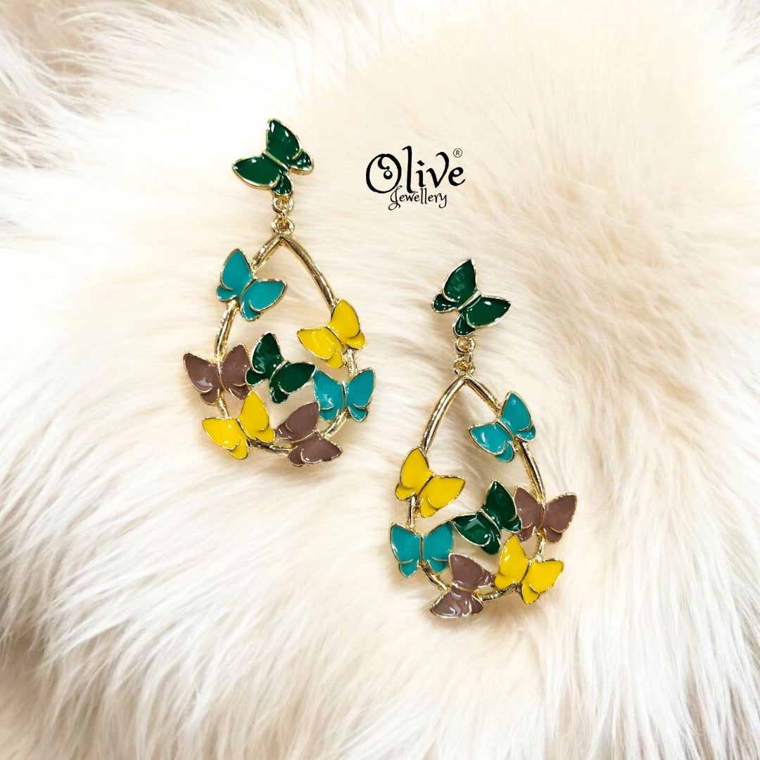 Enamel Earrings - 179