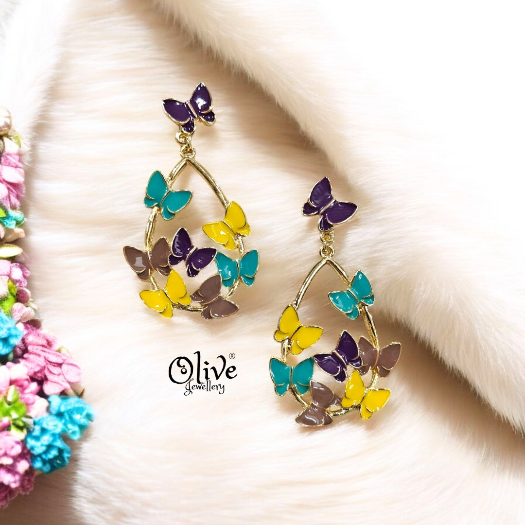 Enamel Earrings - 179