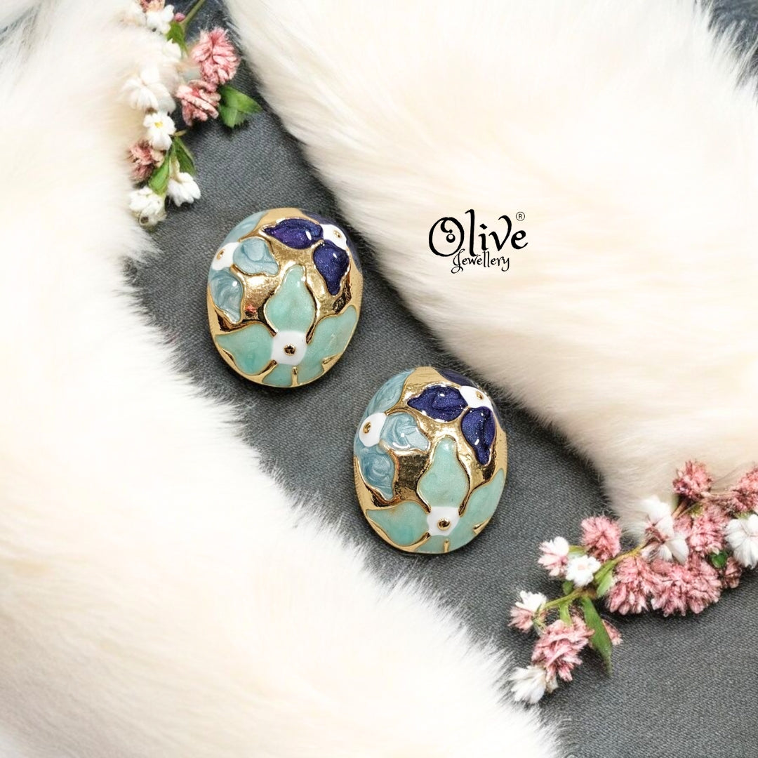 Enamel Earrings - 185