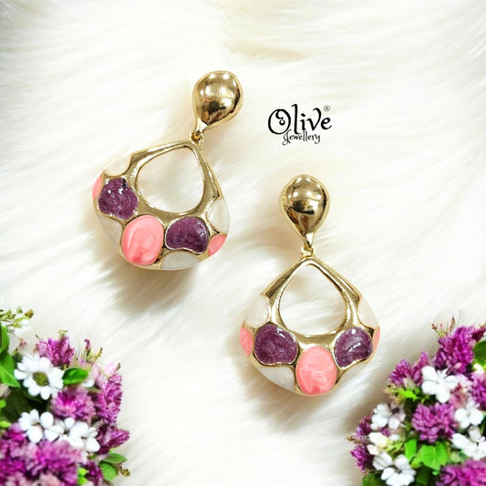 Enamel Earrings - 191