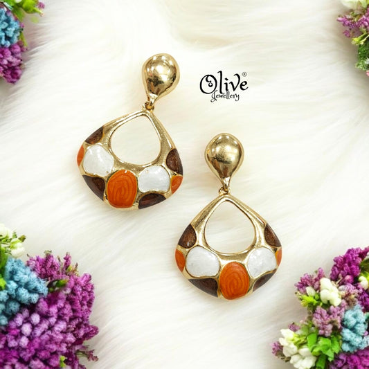 Enamel Earrings - 191