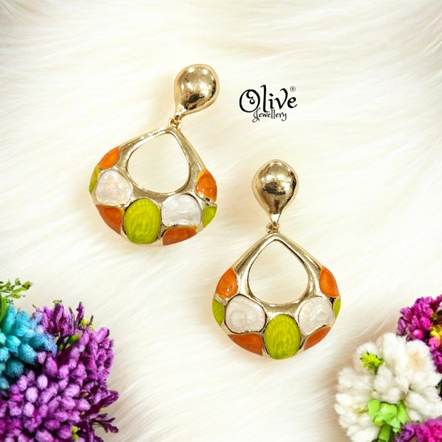 Enamel Earrings - 191