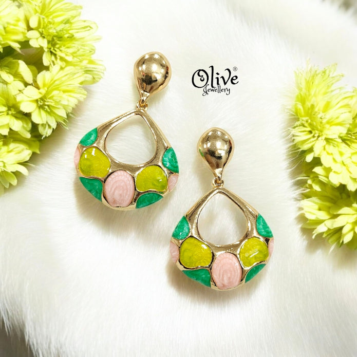 Enamel Earrings - 191