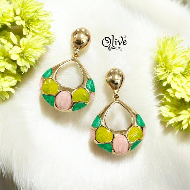 Enamel Earrings - 191