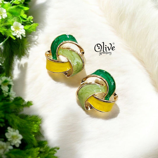 Enamel Earrings - 197