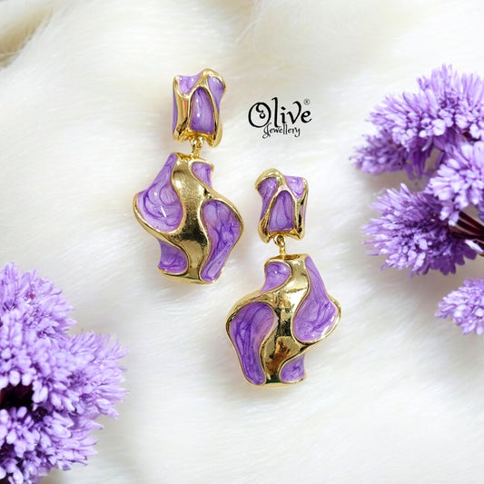 Enamel Earrings - 201