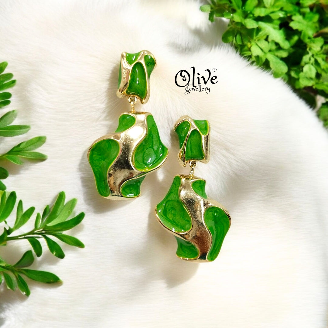 Enamel Earrings - 201