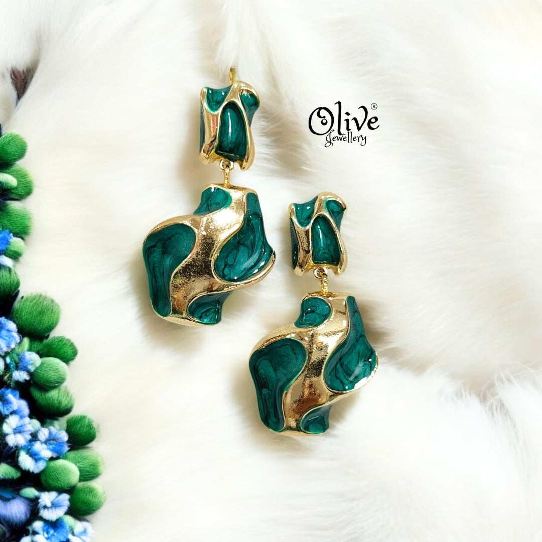 Enamel Earrings - 201