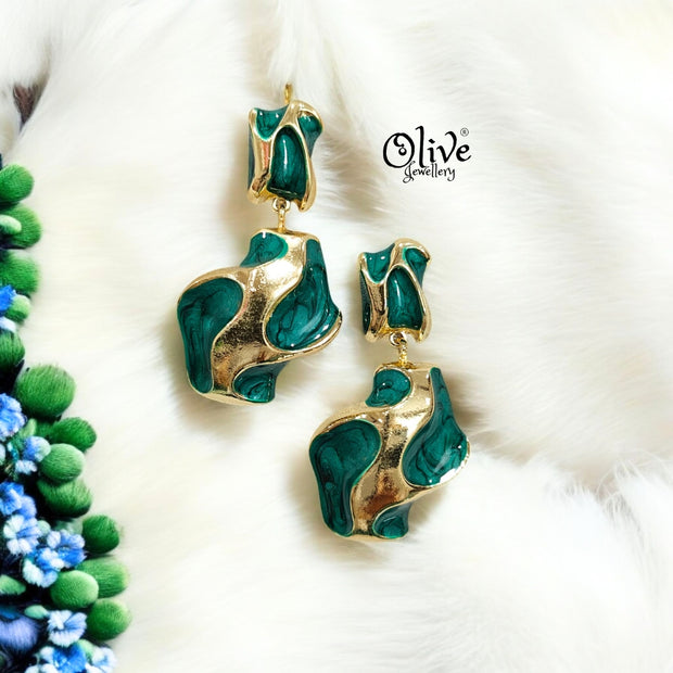 Enamel Earrings - 201