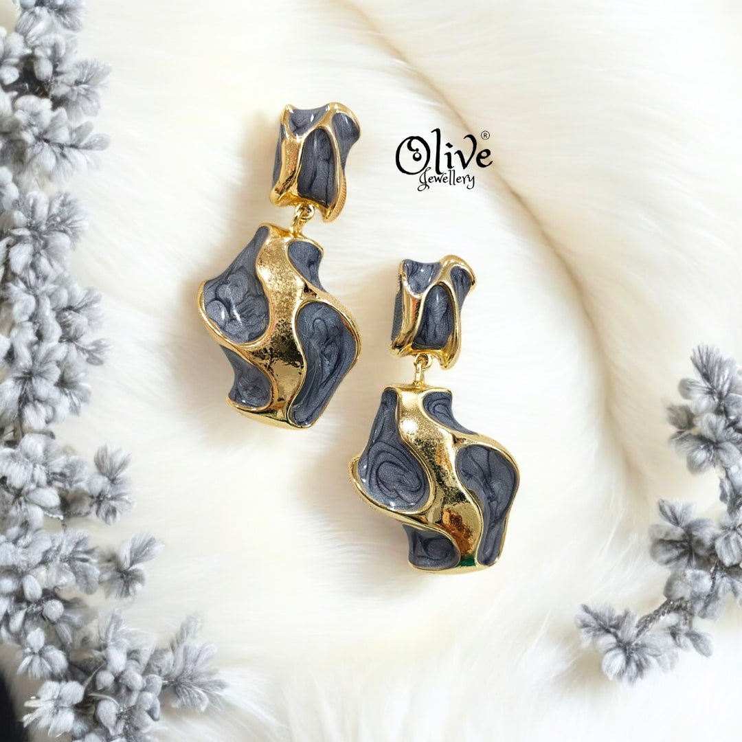 Enamel Earrings - 201