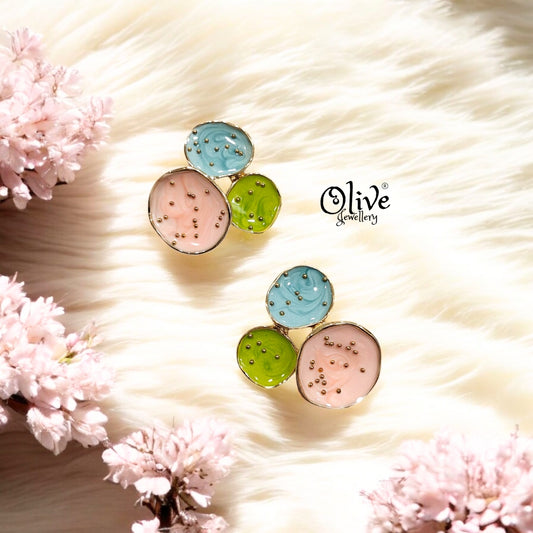 Enamel Earrings - 207