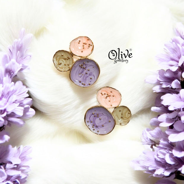 Enamel Earrings - 207