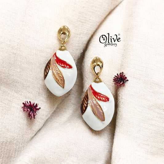 Enamel Earrings - 215