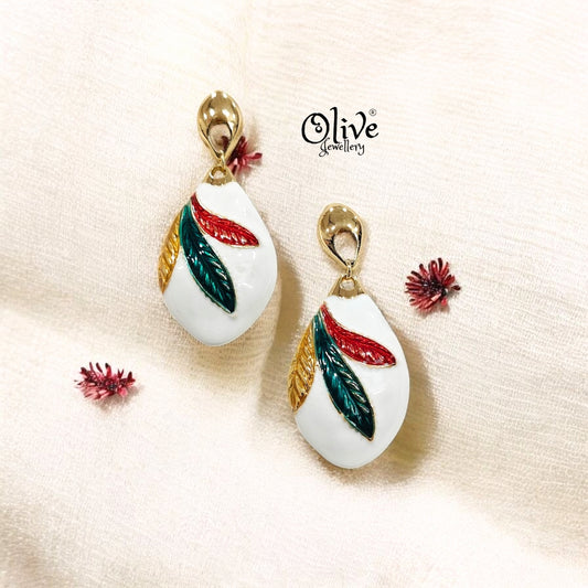 Enamel Earrings - 215