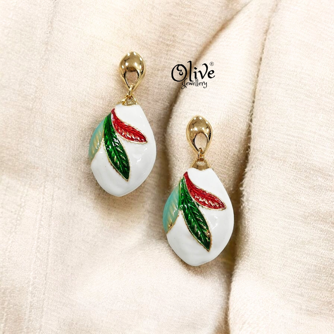 Enamel Earrings - 215