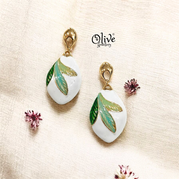 Enamel Earrings - 215