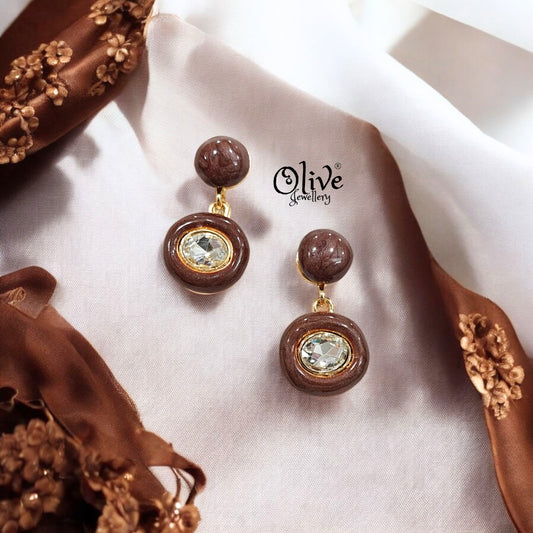 Enamel Earrings - 221