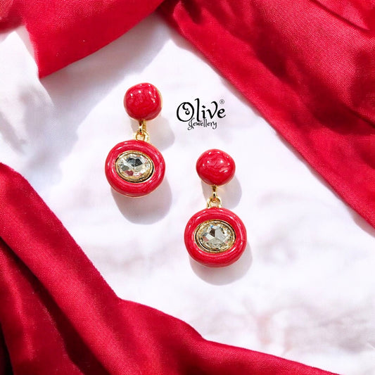 Enamel Earrings - 221